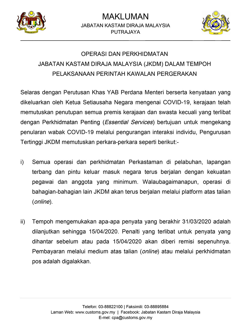 Circular of Weighbridge 2, Lane 3 Close for Replacement Works